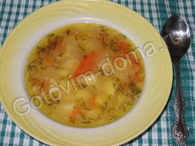 Суп куриный с рисом и картофелем