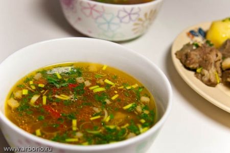 Кюфта-шурпа (суп с мясными колбасками)