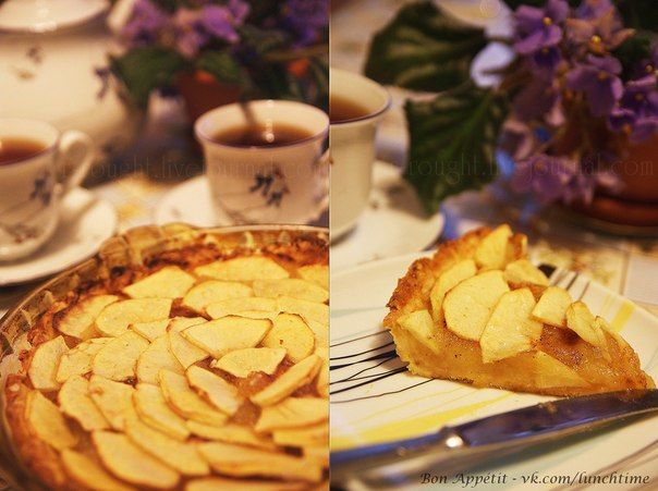 Французский торт с яблоками
