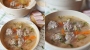 Картофельный суп с солеными огурцами.