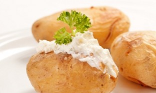 Рецепт картофеля, фаршированного грибами