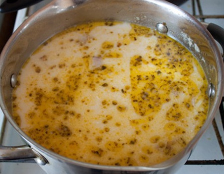 Рецепт - Сливочный суп с копченой курицей