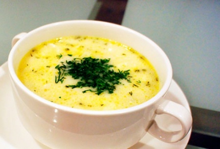 Суп-пюре с плавленным сыром