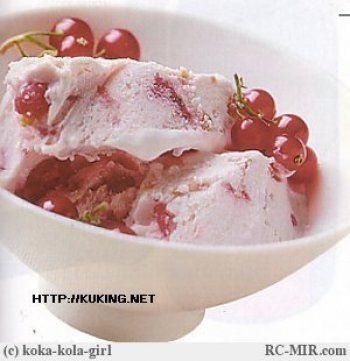 Красносмородиновое мороженое с имбирем