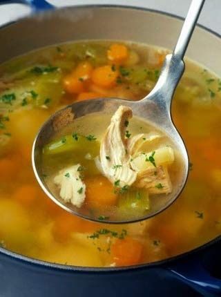 Суп овощной с потрохами