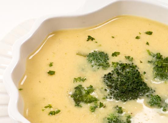 Сырный картофельный суп с брокколи