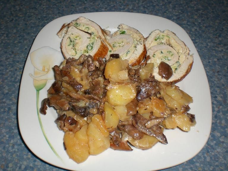 Картофель с грибами