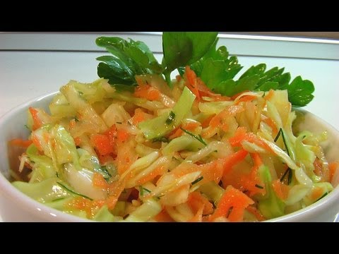 Салат из свежей капусты видео рецепт