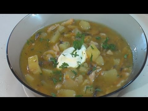 Суп картофельный со свежими грибами